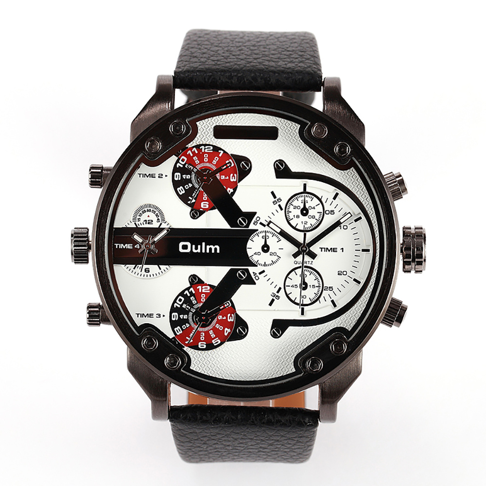 OULM Men's Casual Fashion Two-way Belt Quartz Watch