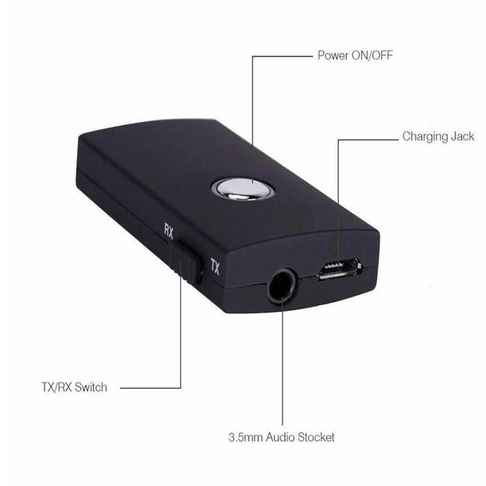 Bluetooth Transmitter Stereo 3.5mm Audio Adapter