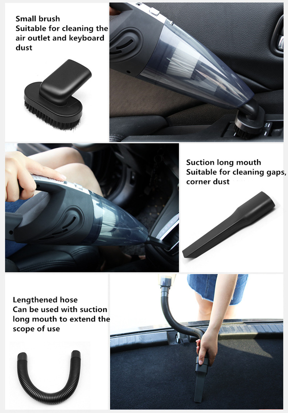 Wireless Car Vacuum Cleaner Dry Wet Dual-Use Household Hand-held