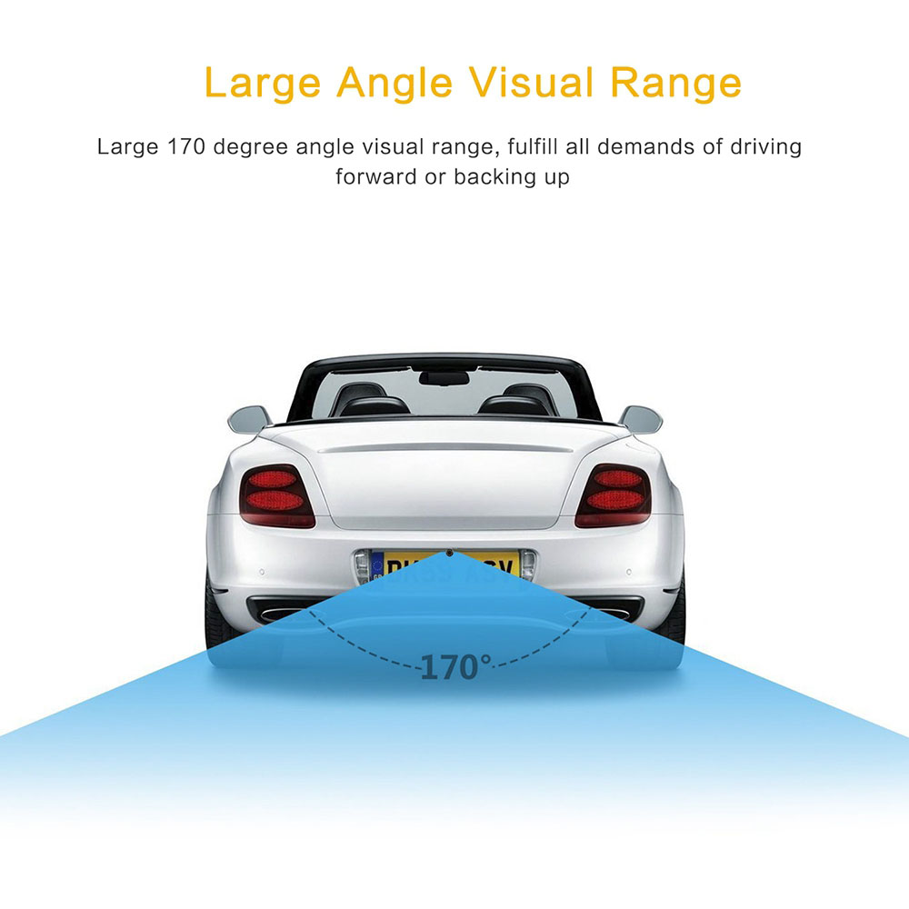 ZIQIAO Universal Wide Angle Car Rear View Camera High Waterproof