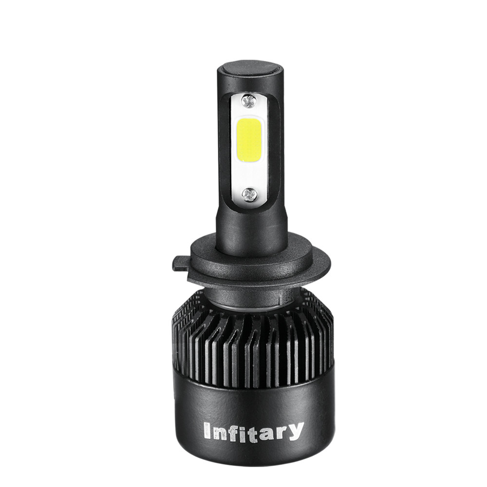 Infitary H7 Car LED Headlight Bulbs 72W 8000LM 6500K with IP65 Waterproof