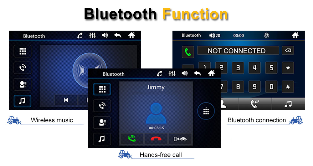 7010G Car Multimedia Player GPS Bluetooth FM Radio AV Input