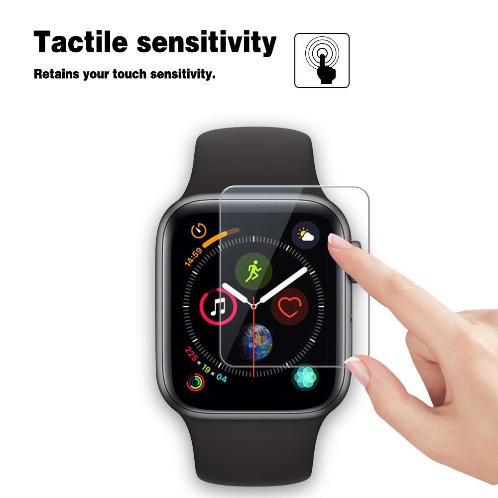 2 Packs 9H Tempered Glass Screen Protector for Apple Watch Series 4