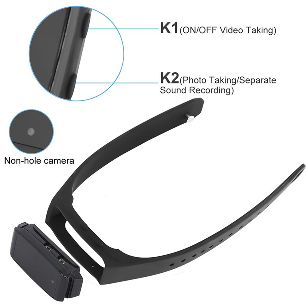 K18 Smart Bracelet Camera HD 1080P Mini Camera Wristband 14.2 Million Pixels