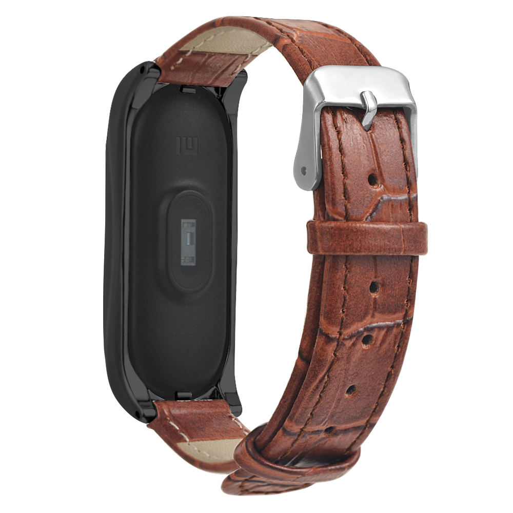Leathe Bracelet Watch Strap Wristband for Xiaomi Mi Band 3