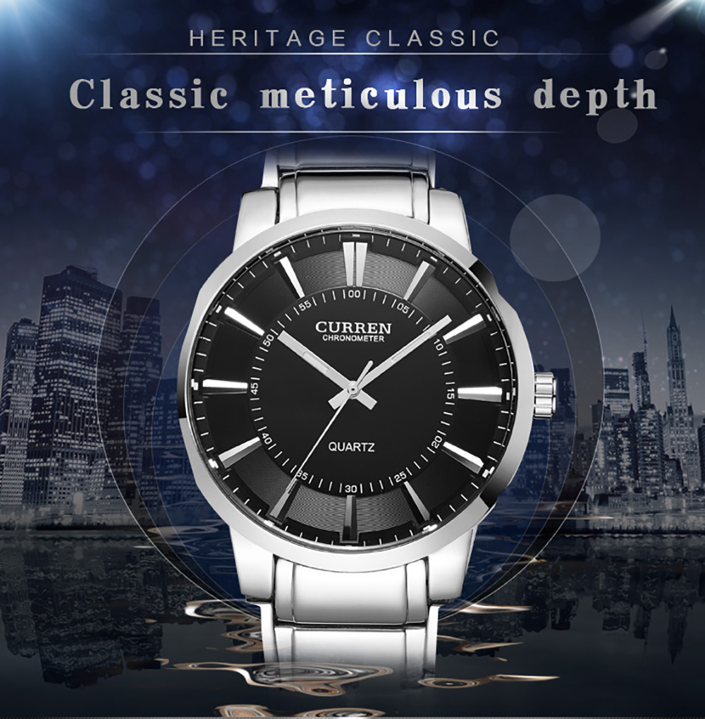 CURREN Men's Casual Fashion Simple Steel Watch