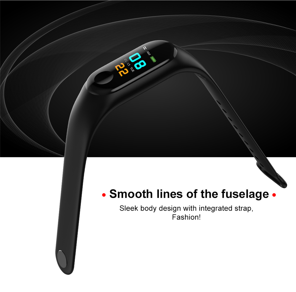 M3 Smart Bracelet Step Heart Rate Blood Pressure Usb Direct Charge