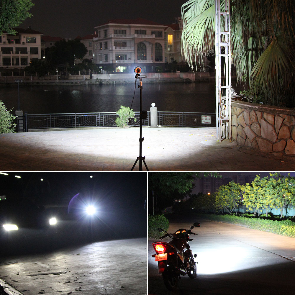 Bosmaa Turbo LED Headlight Spotlight 20W 3400Lm White Motorcycle Fog Headlamp