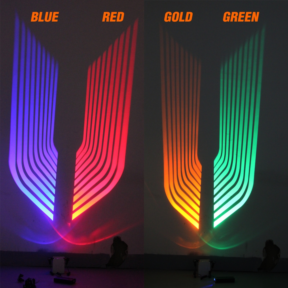 LED Motorcycle Welcome Light Angel Wings Laser Bulb Auto Decorative Light