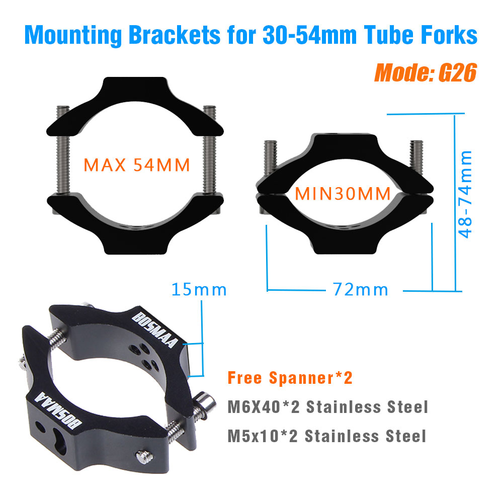 2sets Motorcycle Headlight Bracket Mounting Relocation Tube Fork Driving