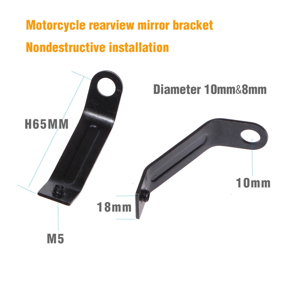 BOSMAA K45/K46 Universal Hole 10MM Headlight Motorcycle Rearview Mirror Bracket