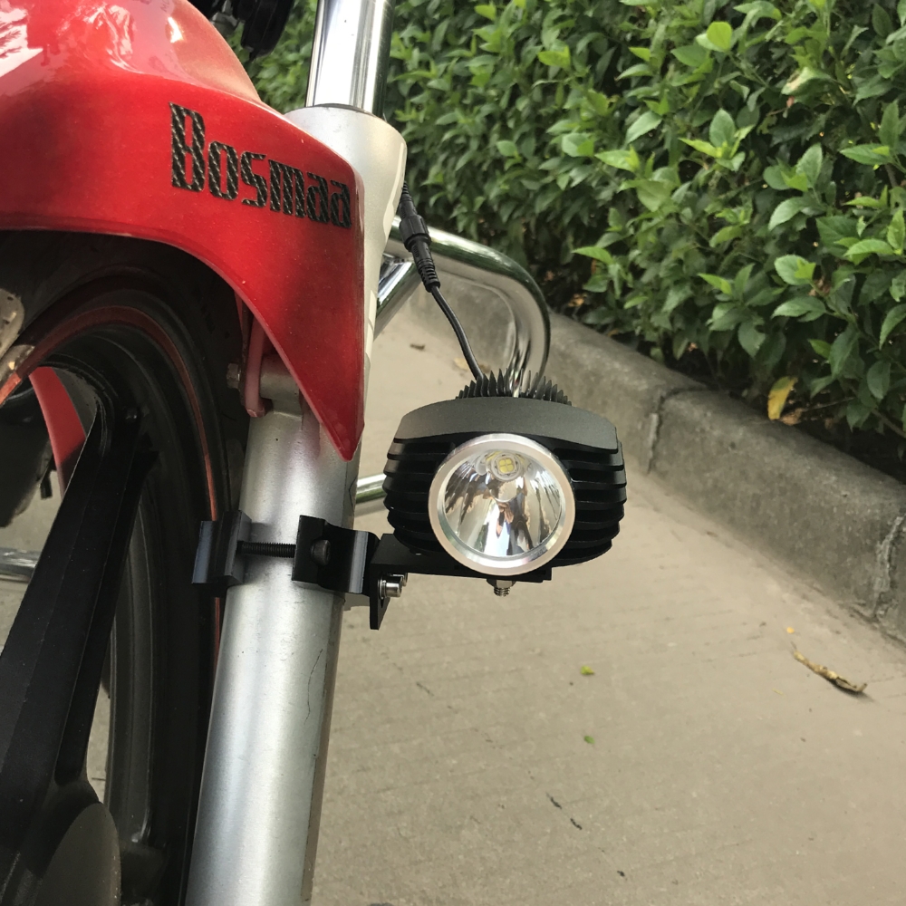 BOSMAA L70 Universal Mount Bracket Motorcycle Headlight Driving Light Spotlight