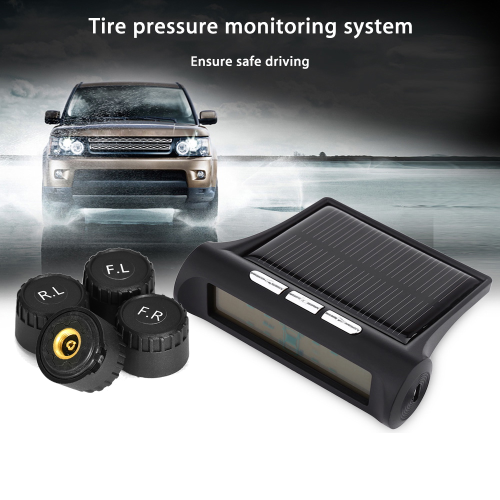 Car TPMS Tire Pressure Monitoring System Solar Power LED Display