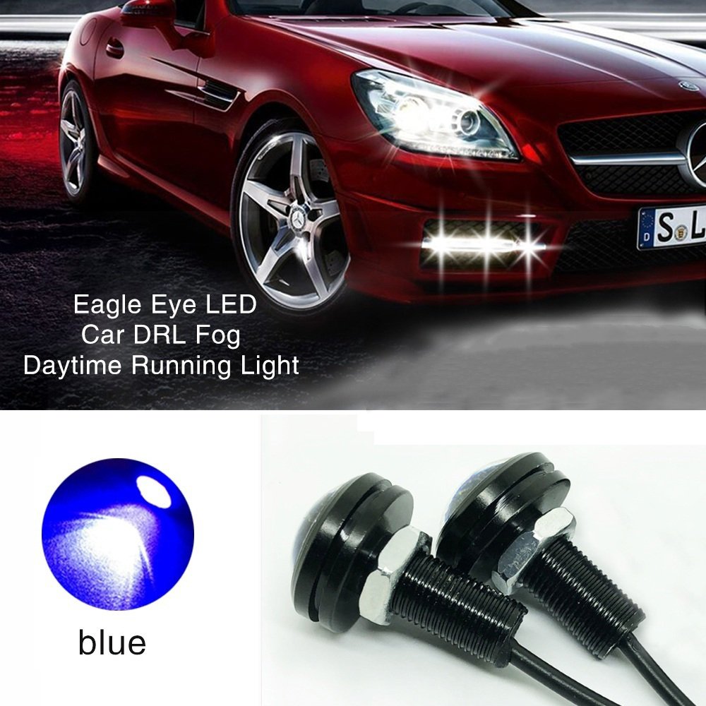 2PCS 23MM Auto Car Eagle Eye Lamp 2W COB Blue LED Daytime Running Light