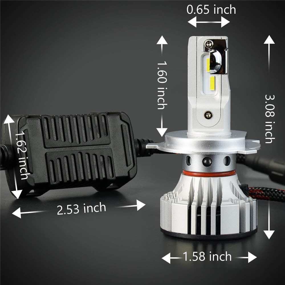 F2 72W H4 Hi/Lo Car LED Headlight Kit Bulbs Super Bright LED Chips 9003 12000Lm