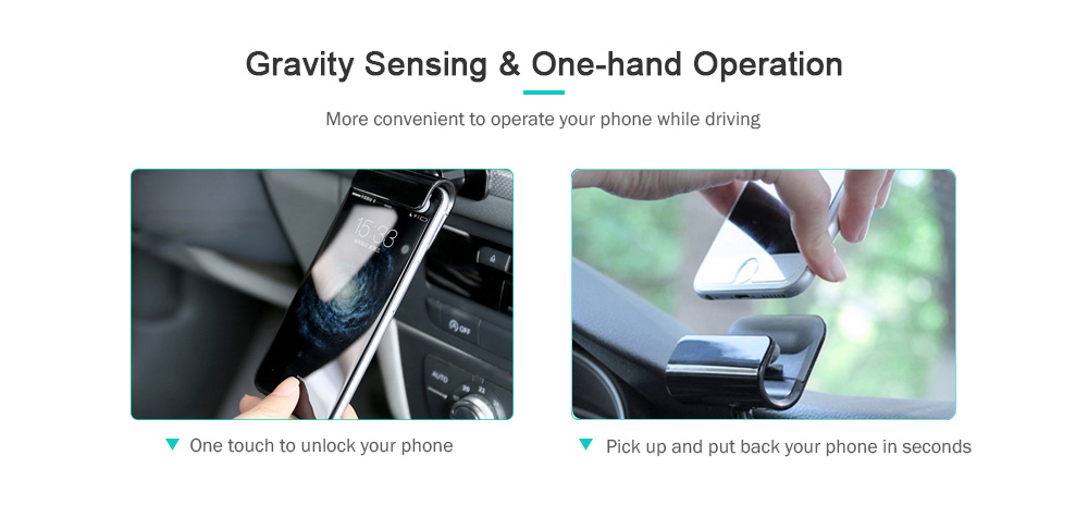 Gravity Sensing Car Phone Mount Universal Cellphone Holder Bracket