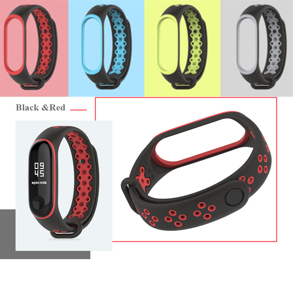 20MM Waterproof Sport Silicone Rubber Watch Strap Band For Xiaomi Mi Band 3