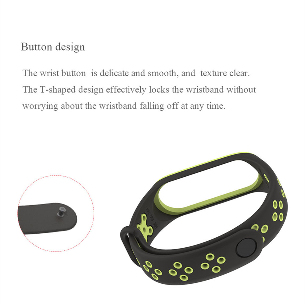 20MM Waterproof Sport Silicone Rubber Watch Strap Band For Xiaomi Mi Band 3