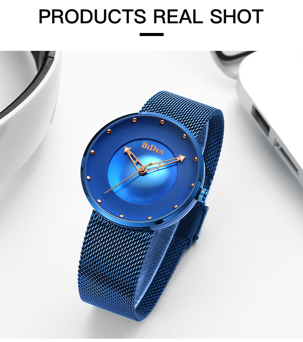 BIDEN 0078 Simplicity Men Analog Stainless Steel Watch Ba Top Clock Quartz Watch
