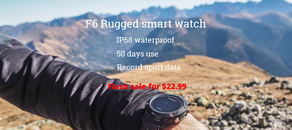 NO.1 F6 Smartwatch NRF51822 Chip IP68 Waterproof Sleep Monitor Remote Camera