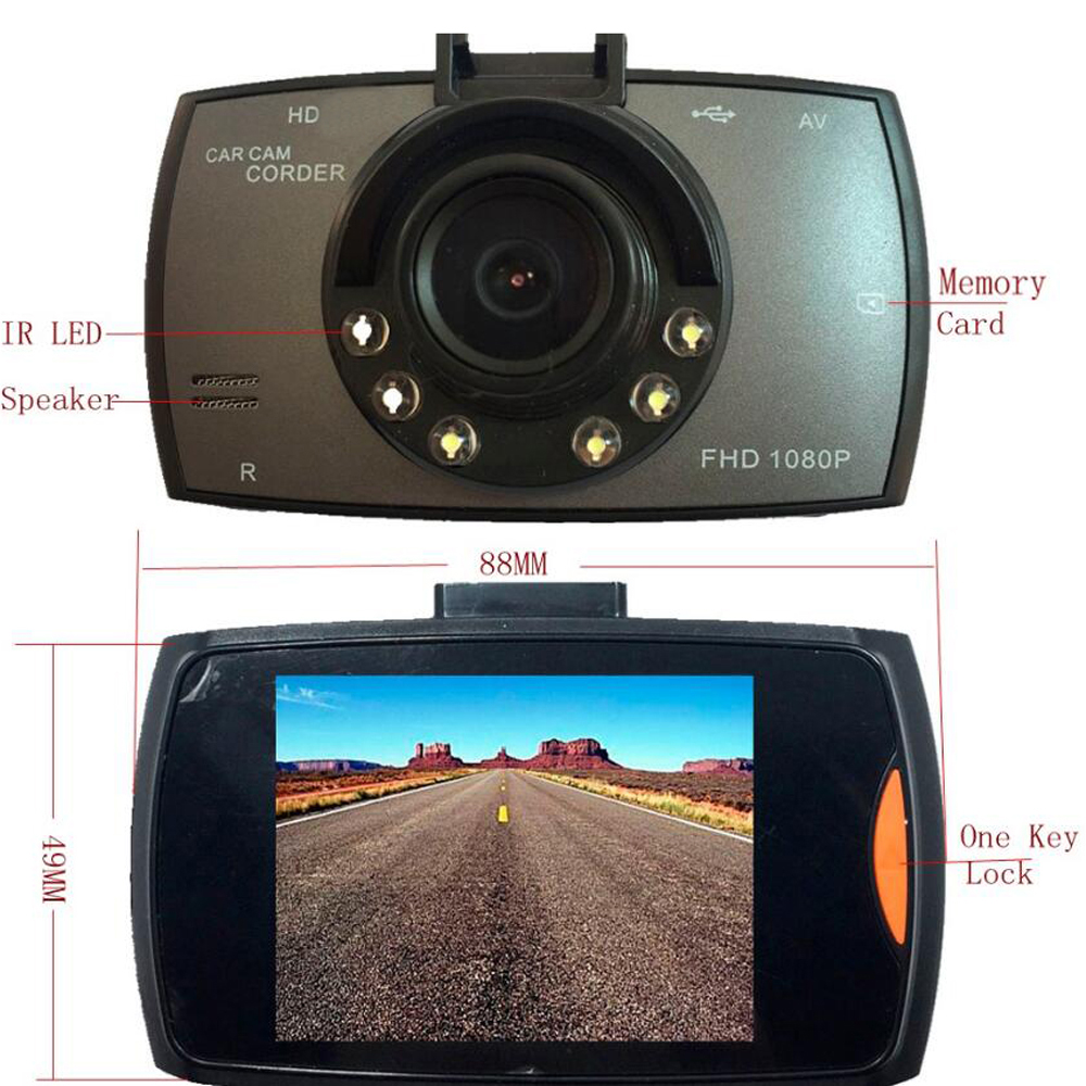 Full HD LCD DVR Dashboard Cam Camera Night Vision Driving Recorder