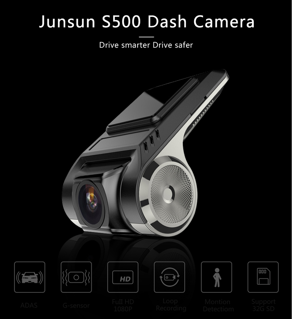 Junsun S500 ADAS Mini Auto DVR Kamera Full HD 1080 p LDWS Auto Digital Video Rec