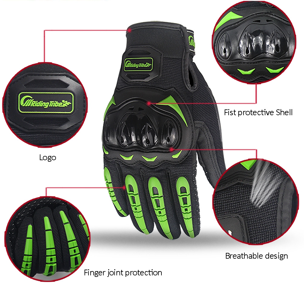 Riding Tribe MCS-17 Touch Screen Motorcycle Racing Gloves Anti-skid Breathable