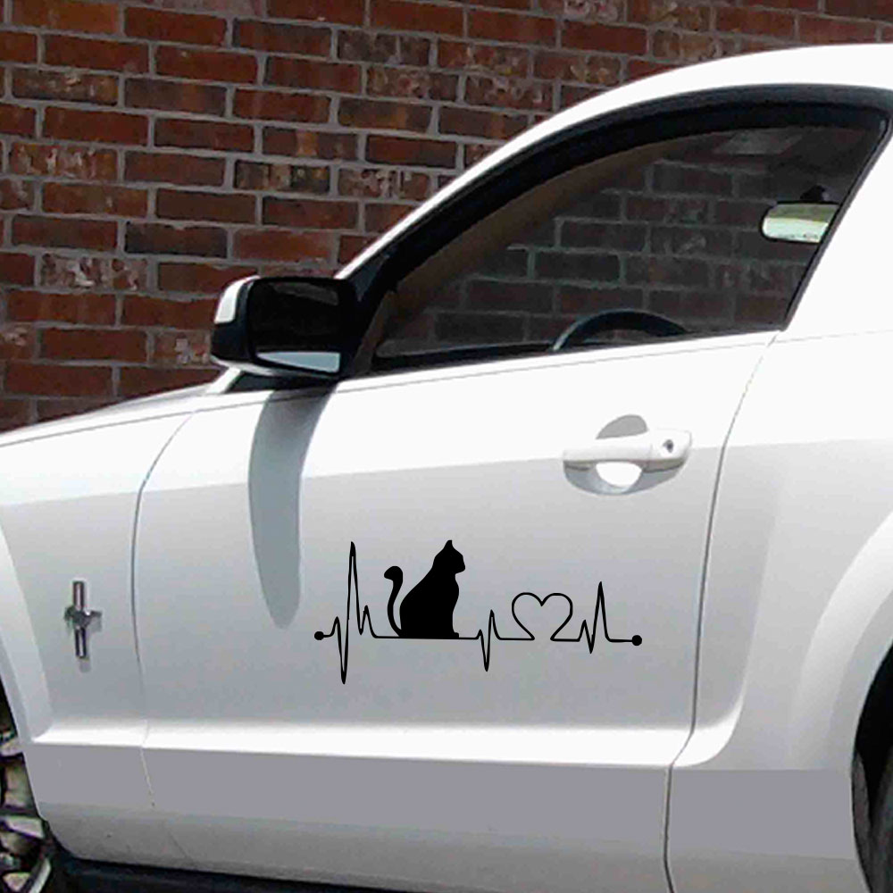 Creative Kitten ECG Car Sticker Removable