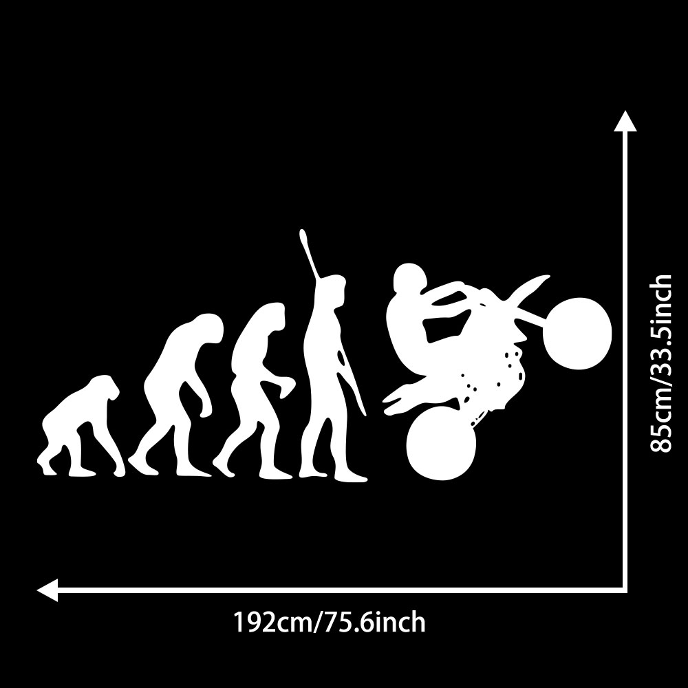 Evolutionary Characters Creative Characters Funny Car Decal Stickers Removable