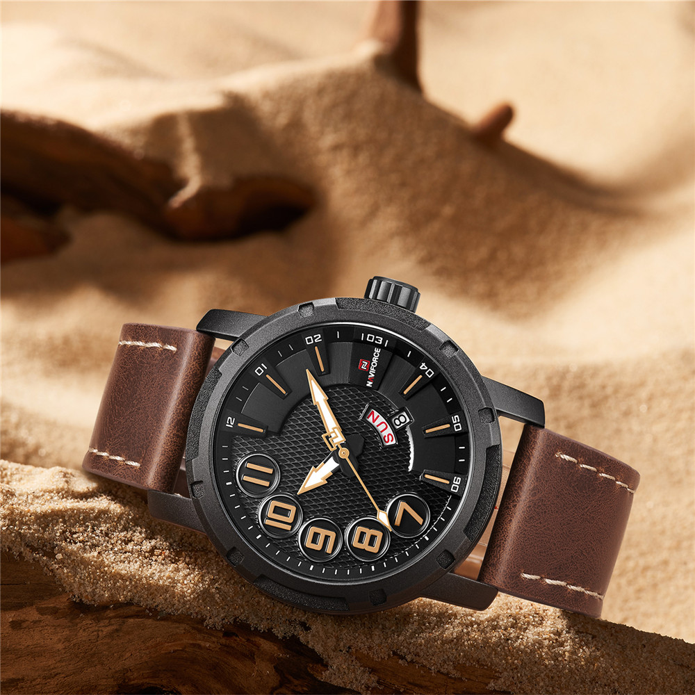 NAVIFORCE Brand Fashion Casual Men Quartz Date Army Military Wrist Watch