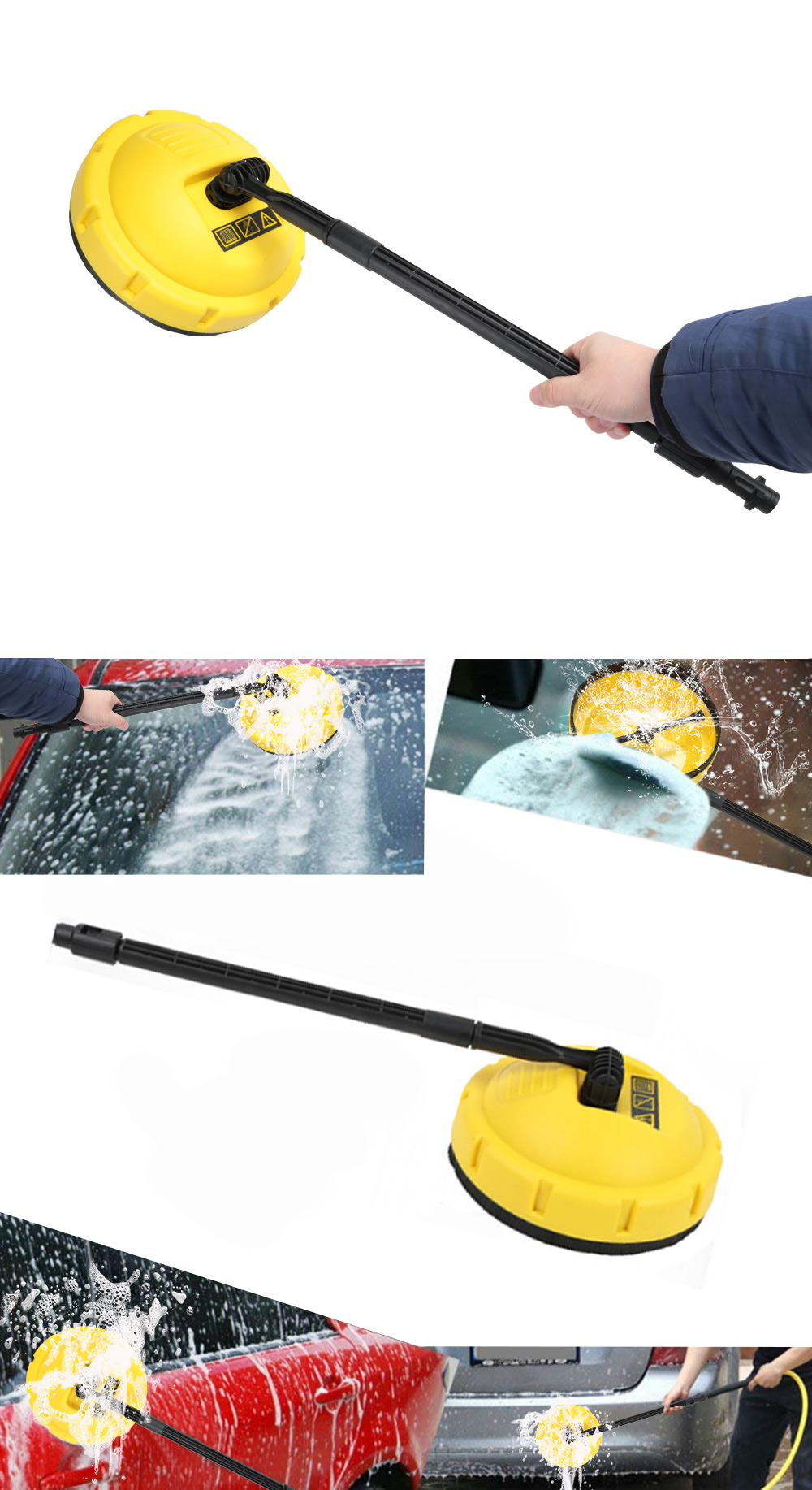 Car Wash Brush High-pressure Rotating Clean Tool Suitable for LAVOR BS VAX K1 - K7