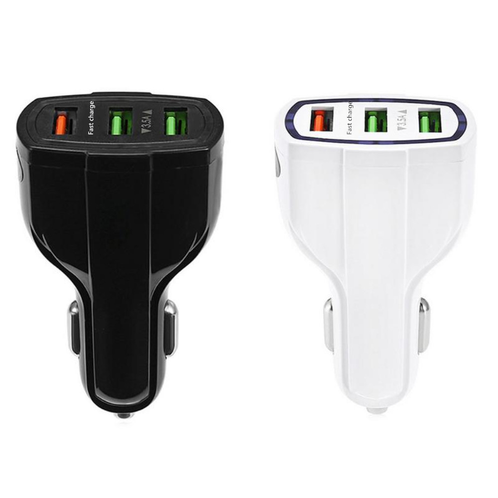 3USB Fast Charge Car Charger Intelligent Distribution Charging