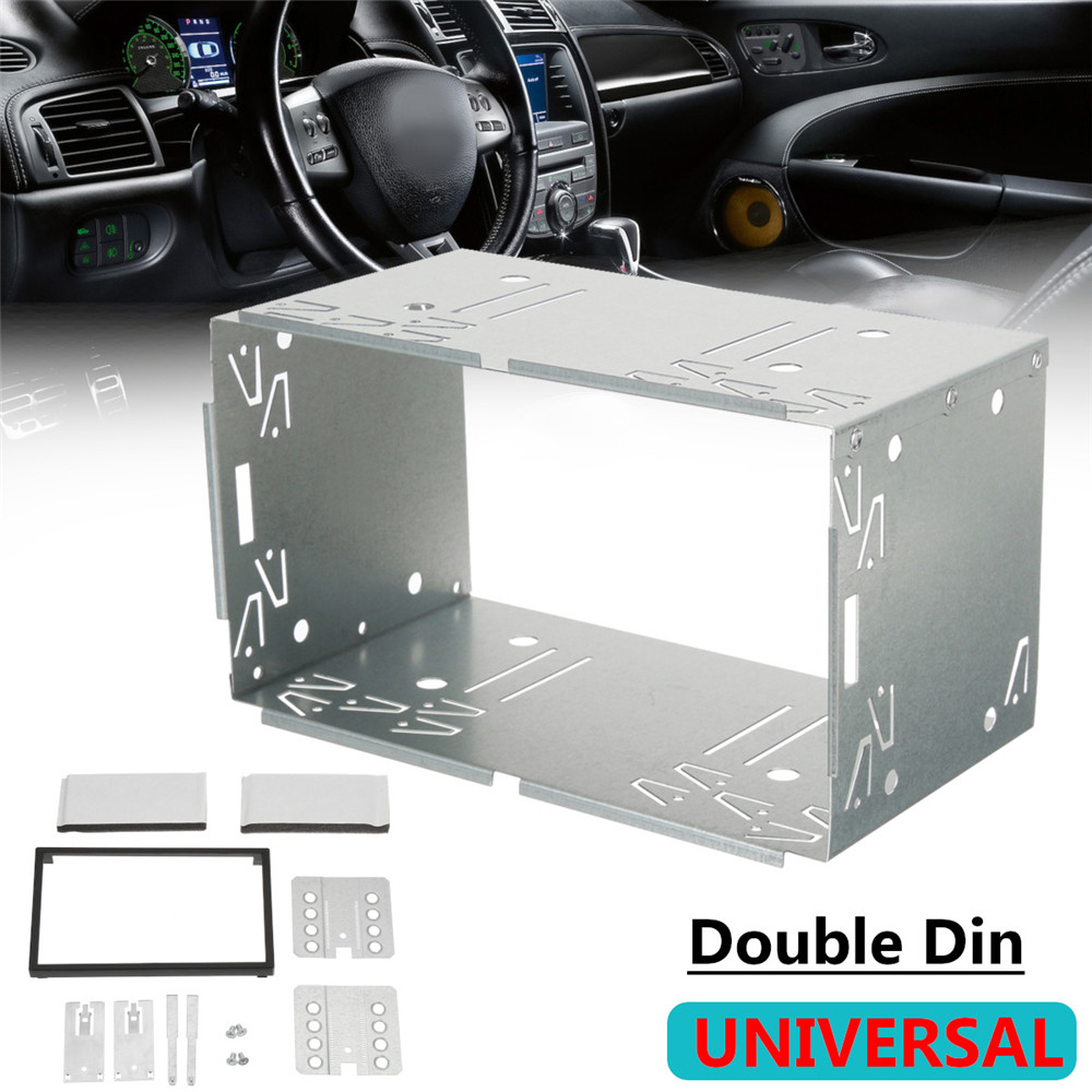 2 Din Universal Car Stereo DVD Player Radio Fascia Dash Panel Mount Metal Frame