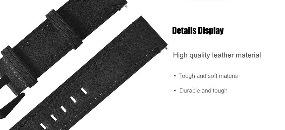 20mm Genuine Leather Band for Xiaomi Huami Amazfit Bip Youth Smart Watch