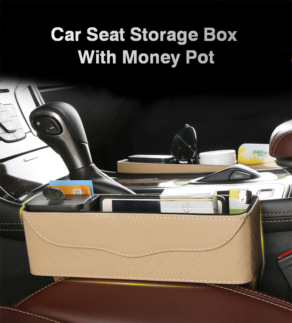 Car Seat Crevice Storage Box Bag Gap Stowing Tidying for Phone Card Coin
