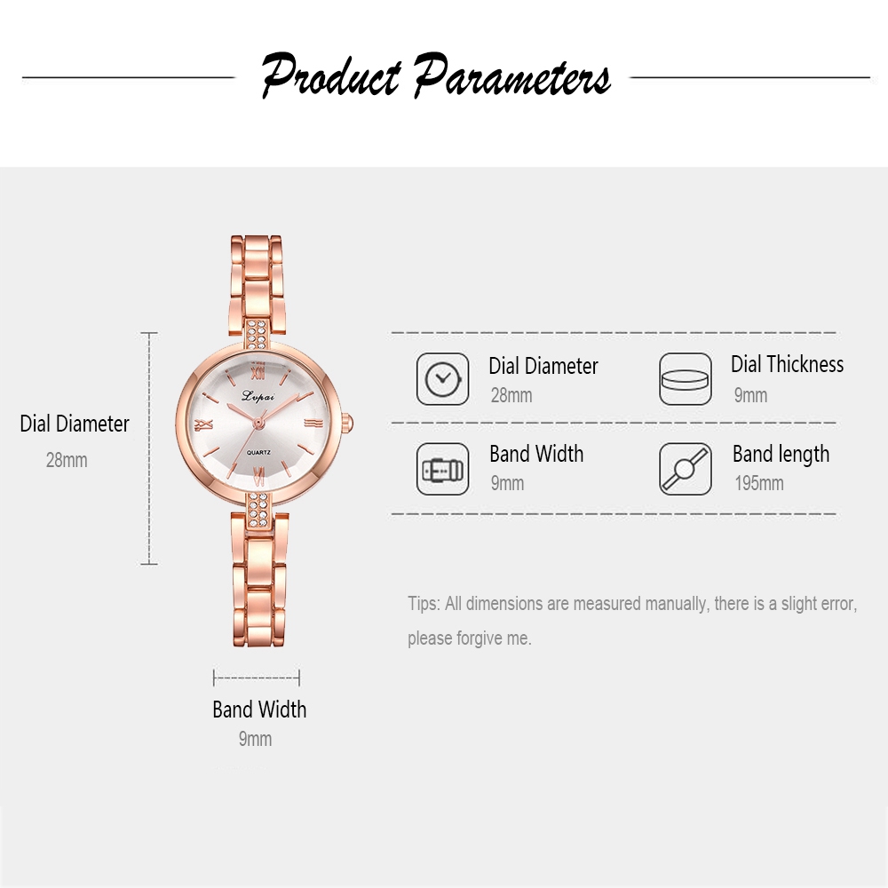 Lvpai P862 Women'S Quartz Watch Simple Ultra-Thin Dial Ladies Bracelet Watch