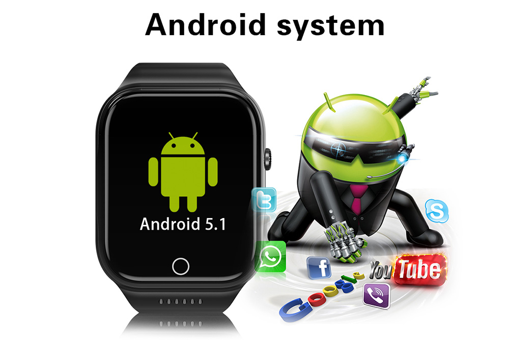 X89 3G Smartwatch Phone 1.54 inch Android 5.1 Quad Core 1.3GHz 512MB RAM 8GB ROM 600mAh Built-in Sedentary Reminder