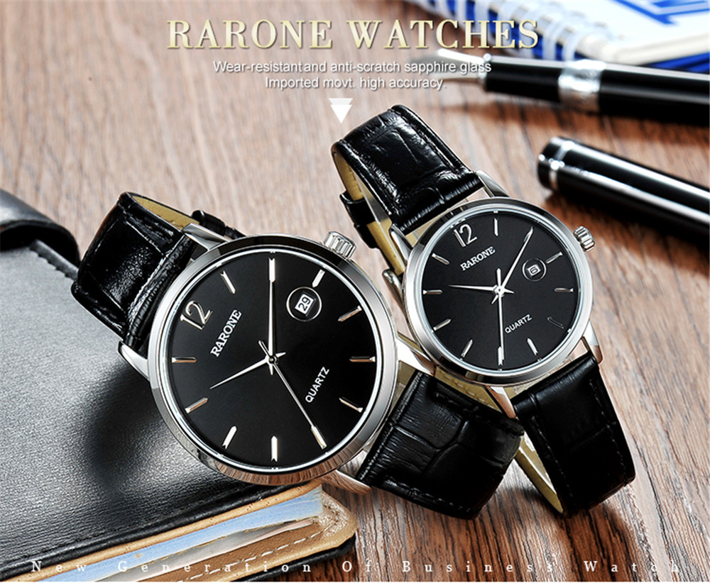 Luxury Genuine Leather Quartz Wrist Watch for Lady