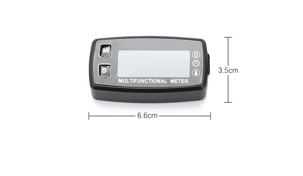 HM035LT LED Digital Hour Meter Tachometer for Small Engine Boat Motorcycle
