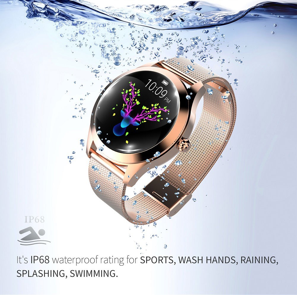KingWear KW10 Smart Watch 1.04 inch NRF52832 64KB RAM 512KB ROM Heart Rate Monitor Step Count Sedentary Reminder IP68 120mAh Built-in