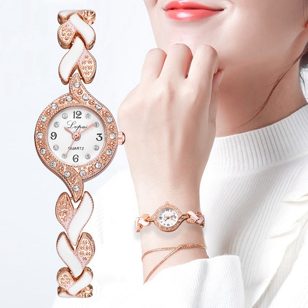 LVPAI P867 Women'S Watch Elegant Fashion Diamond Alloy Bracelet Watch