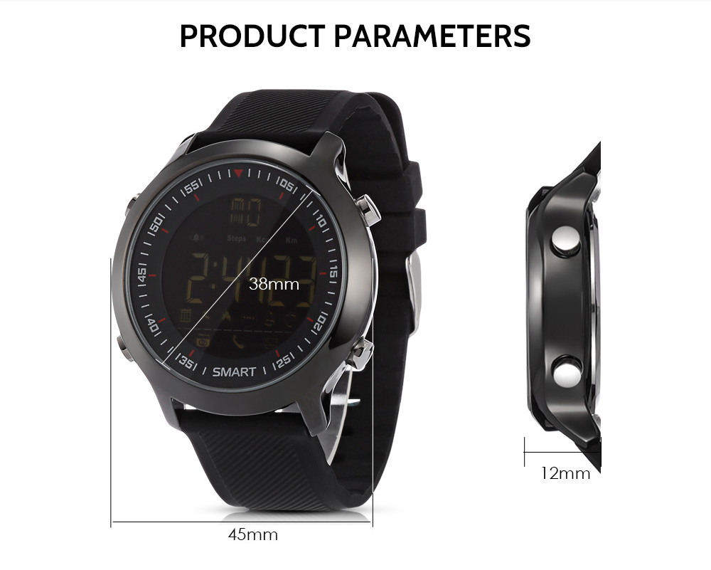 LOKMAT EX18 Men Smartwatch Fitness Tracker Sport Calorie Waterproof Message Reminder Bluetooth