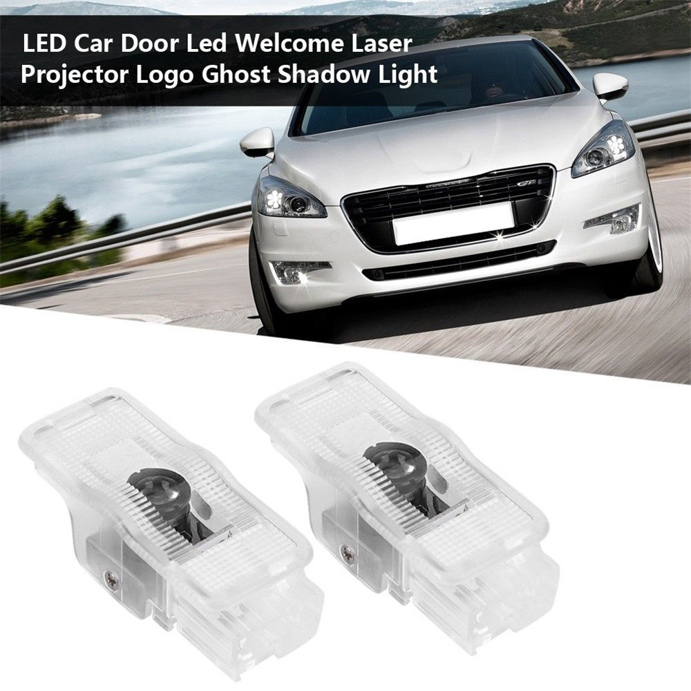 Car LED Door Welcome Logo Light For PEUGEOT Decoration Shadow Projector Light
