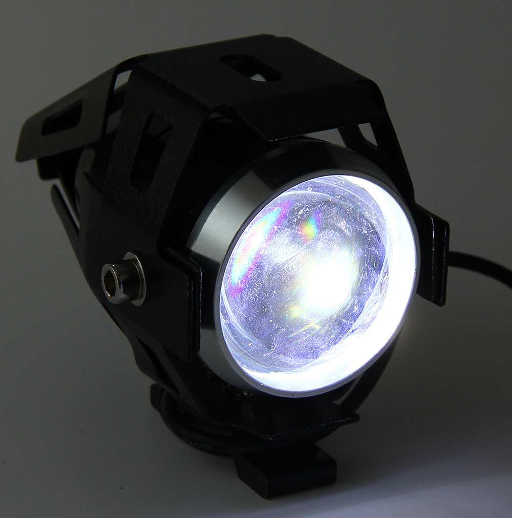 2PCS U5 Motorcycle 12V LED Headlight Laser Cannon Waterproof High Power Spot Light