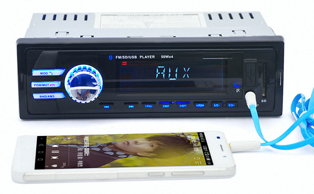 2018B FM Car Radio 12V Bluetooth V2.0 Auto Audio Stereo SD MP3 Player AUX USB Hands-free Call