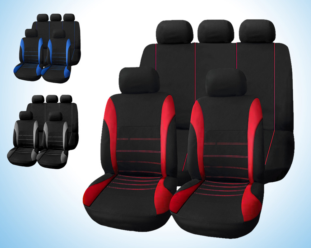 T21620 Universal Car Seat Cover 9 Set Full Seat Covers for Crossovers Sedans