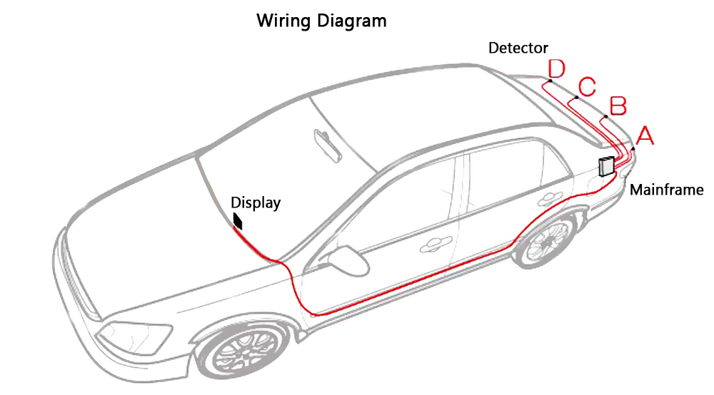 8 Parking Sensor Car LED Display Backup Radar Alarm System