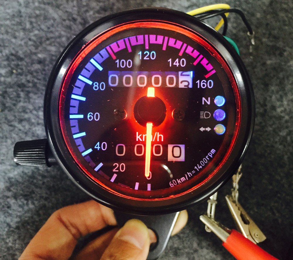 B733 Z 13000 Rpm Dual color Backlights Speedometer Odometer Tachometer for Motorcycle