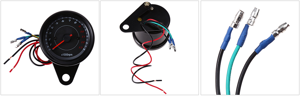 B719 LED Auto Electric Tachometer Shift Lighting Meter Gauge