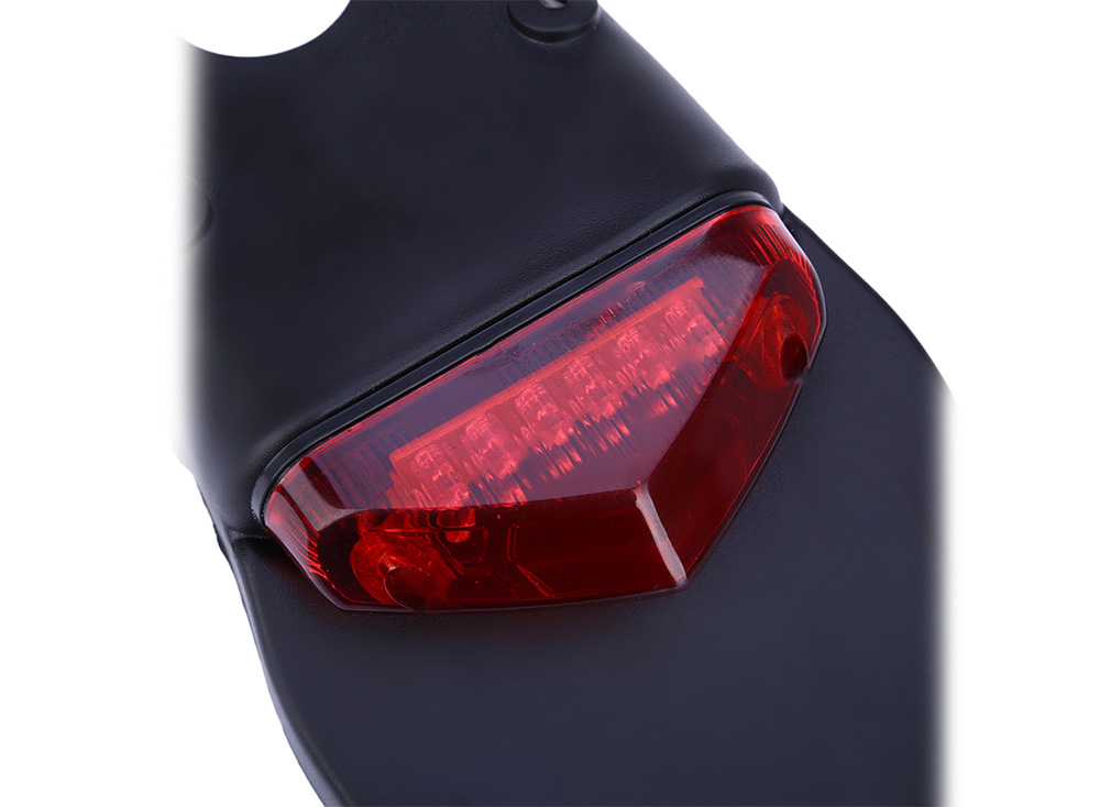 Motorcycle Back Splash Guard LED Taillight Mount Rear Fender